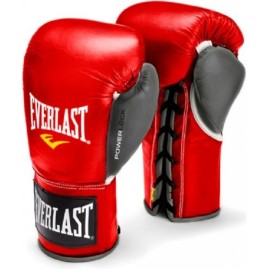Перчатки боевые EVERLAST POWERLOCK 8oz красно/серые
