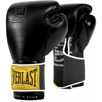 Перчатки тренировочные EVERLAST 1910 CLASSIC PU 16oz черные Перчатки тренировочные EVERLAST 1910 CLASSIC PU 16oz черные