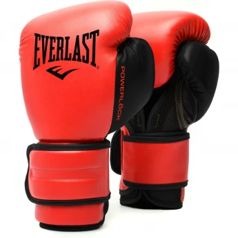 Перчатки тренировочные EVERLAST POWERLOCK PU 2 10oz красные