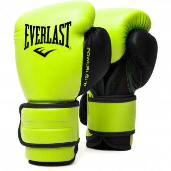 Перчатки тренировочные EVERLAST POWERLOCK PU 2 14oz салатовые Перчатки тренировочные EVERLAST POWERLOCK PU 2 14oz салатовые